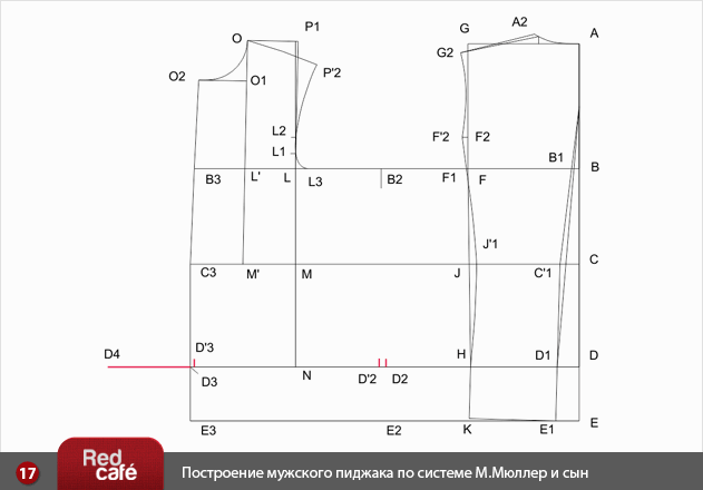 Выкройка пиджака построение Выкройка пиджака построение