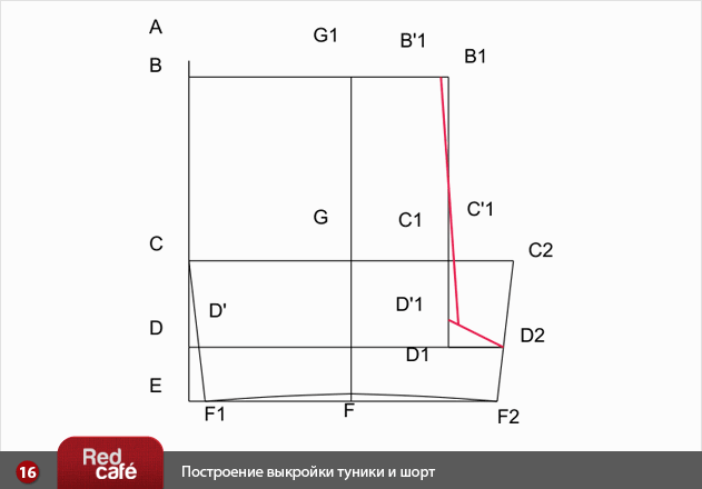 Строим выкройку туники Строим выкройку туники