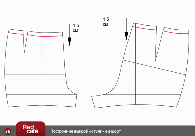 Построение выкройки туник Построение выкройки туник