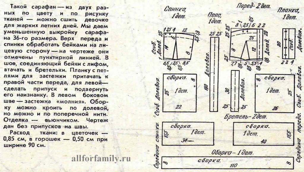 Сарафанчик для девочки. Построение выкройки. Записи в рубрике Джинсовый сарафан для школы для девочки подростка : выкройка и пошив