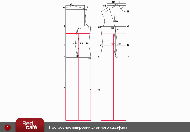 Сарафан-годе выкройка построение Сарафан-годе выкройка построение