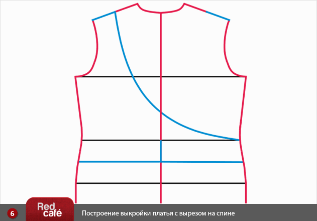 Выкройка платья с вырезом на спине Выкройка платья с вырезом на спине