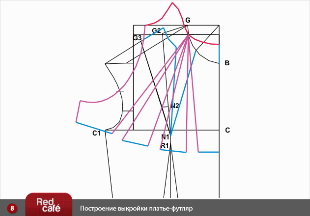Построение выкройки платья футляр для начинающих Построение выкройки платья футляр для начинающих
