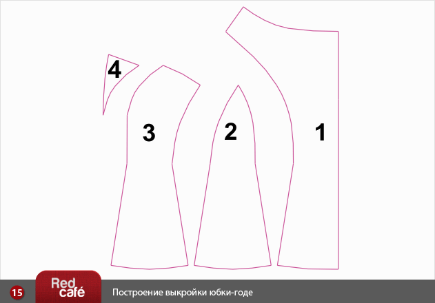 Выкройка оригинальной юбки годе Выкройка оригинальной юбки годе