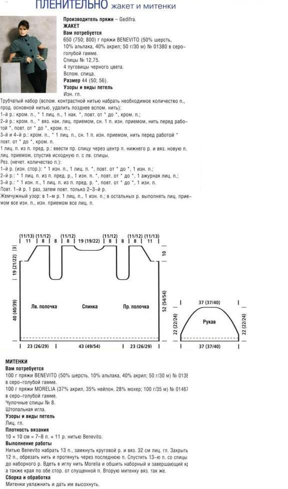 Жакет из толстой пряжи спицами схемы и описание