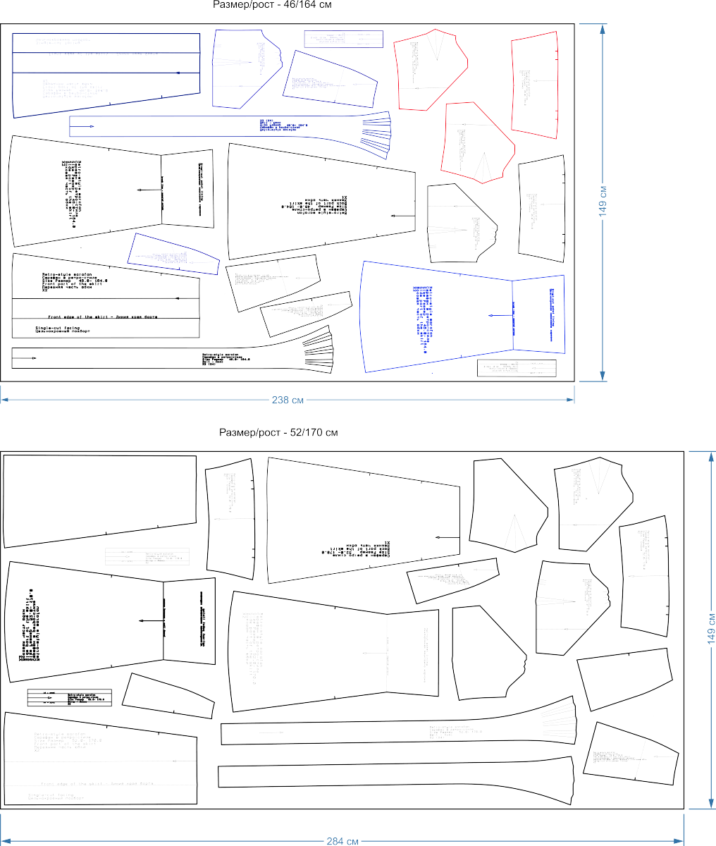 Раскладка выкроек