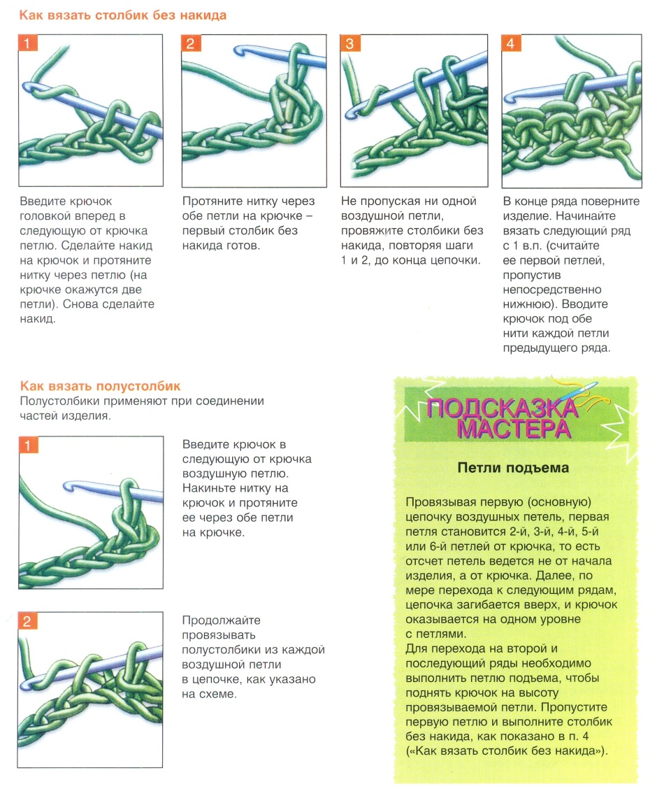 Начинающих подробное описание. Второй ряд крючком столбик без накида. Вязание столбиком крючком для начинающих. Вязание столбиков крючком для начинающих. Уроки вязания крючком столбик.