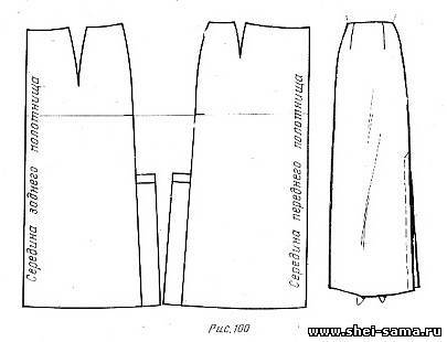 Длинная юбка со шлицей сзади