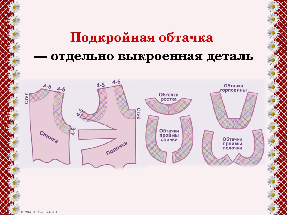 Как выкроить обтачку проймы по косой